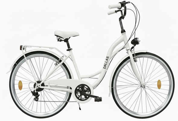 Rower Miejski Dallas City 28" 7spd biały - DALLAS BIKE zdjęcie 1