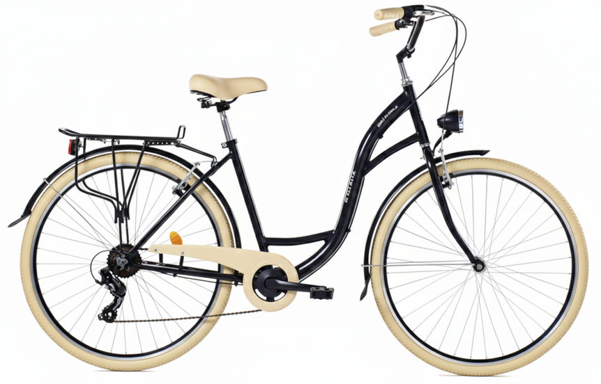 Rower Miejski Dallas City 28" 7spd czarny z kremem - DALLAS BIKE zdjęcie 1