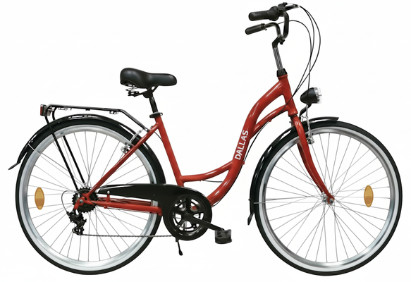 Rower Miejski Dallas City 28" 7spd czerwono-czarny - DALLAS BIKE zdjęcie 1