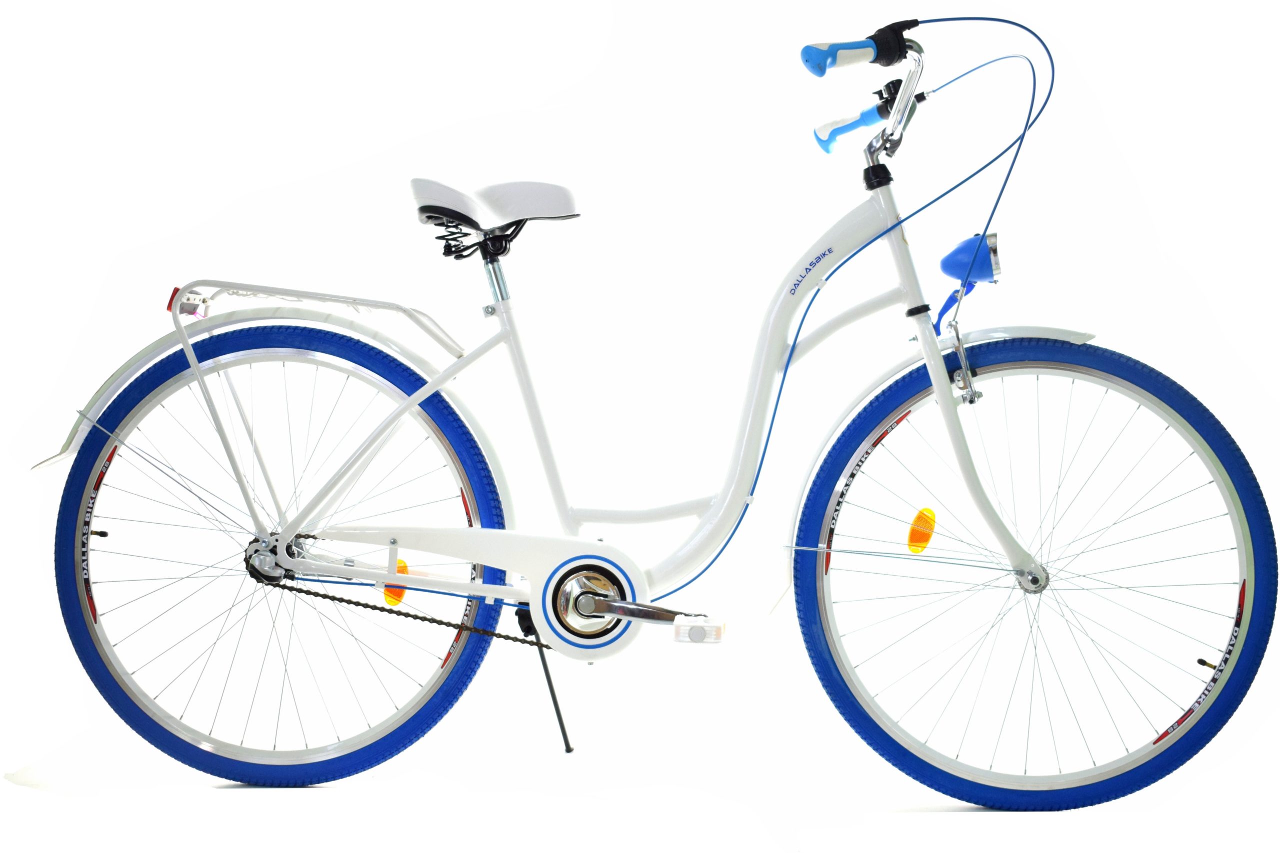 Rower Dallas City 26" 3spd - biały z niebieskim - DARKOL zdjęcie 1
