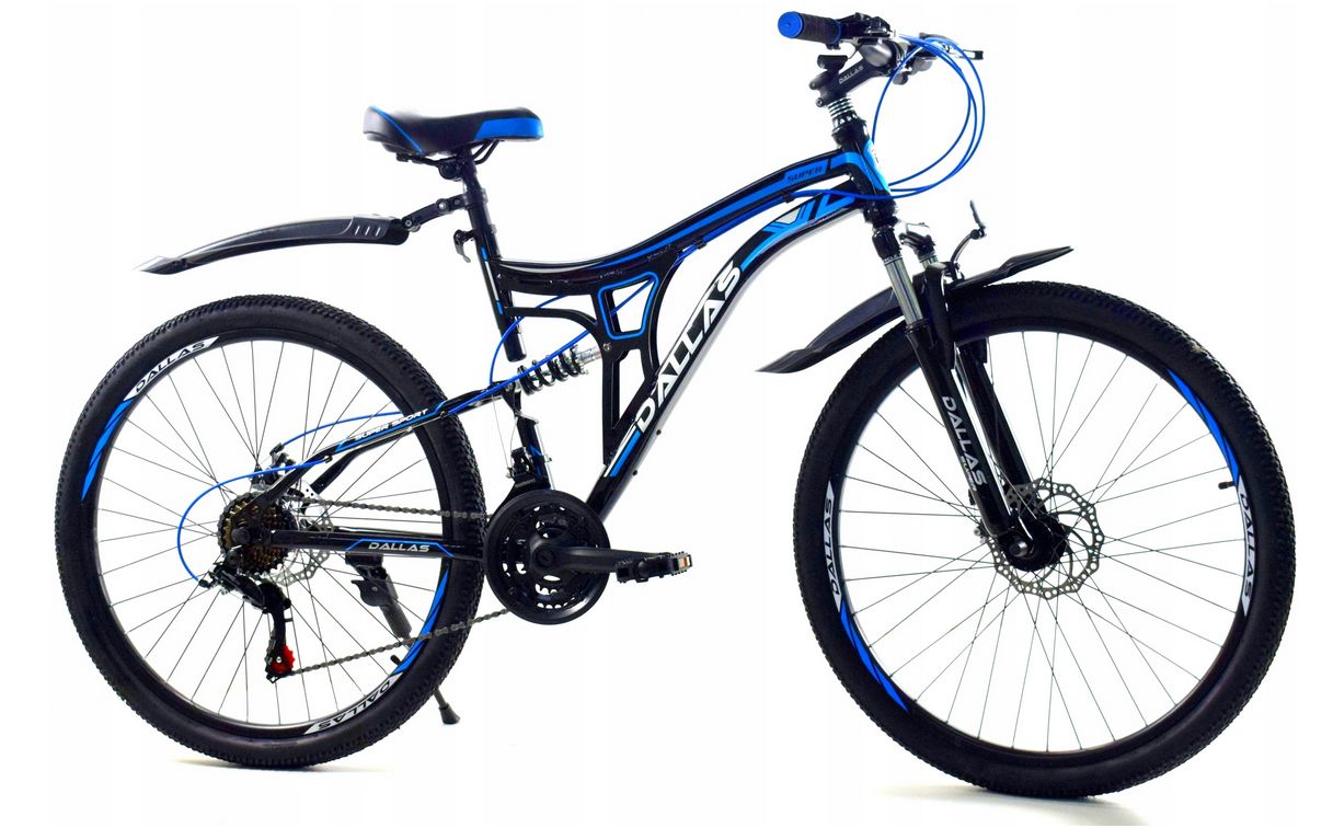 Rower Dallas Rocky 1.0 26" 21spd - czarny z niebieskim zdjęcie 1