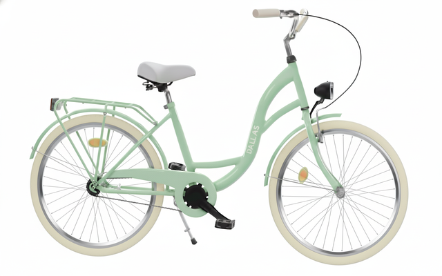 Rower Dallas City Junior 24" 1spd mięta z kremem - DALLAS BIKE zdjęcie 1