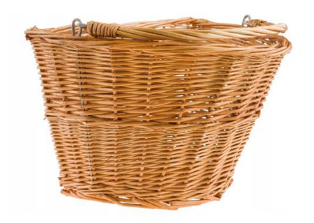 Koszyk rowerowy na klip - wiklinowy - naturalny