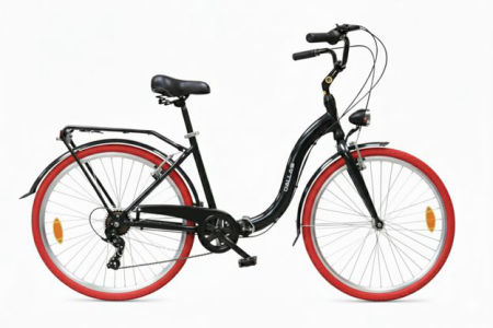 Rower Dallas Składak Alu 26" 7spd czarno-czerwony - DALLAS BIKE zdjęcie 1