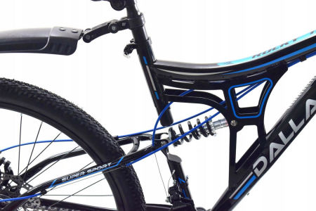 Rower Dallas Rocky 1.0 26" 21spd - czarny z niebieskim zdjęcie 2