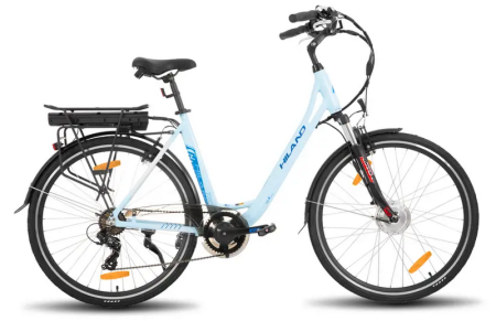 Karida - Hiland Rower elektryczny 28" 7 biegów Shimano - jasno niebieski - Hiland zdjęcie 1