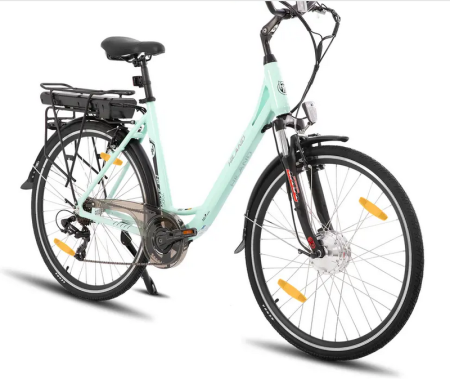 Karida - Hiland Rower elektryczny 28" 7 biegów Shimano - Miętowy - Hiland zdjęcie 2