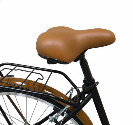 Rower Miejski Dallas City 28" 7spd czarno-brązowy - DALLAS BIKE zdjęcie 4