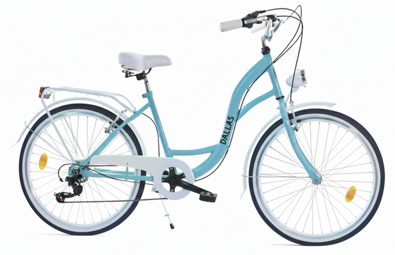 Rower Dallas City Junior 24" 6spd niebiesko-biały - DALLAS BIKE zdjęcie 1