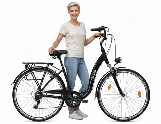 Rower Miejski Dallas City Alu 28" 7spd GE czarny - DALLAS BIKE zdjęcie 1