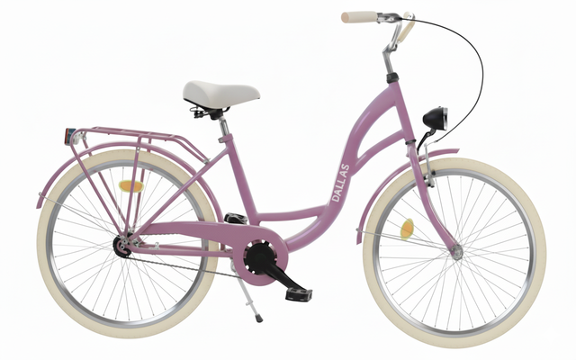 Rower Dallas City Junior 24" 1spd różowo-kremowy - DALLAS BIKE zdjęcie 1
