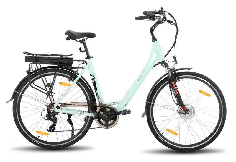Karida - Hiland Rower elektryczny 28" 7 biegów Shimano - Miętowy - Hiland zdjęcie 1