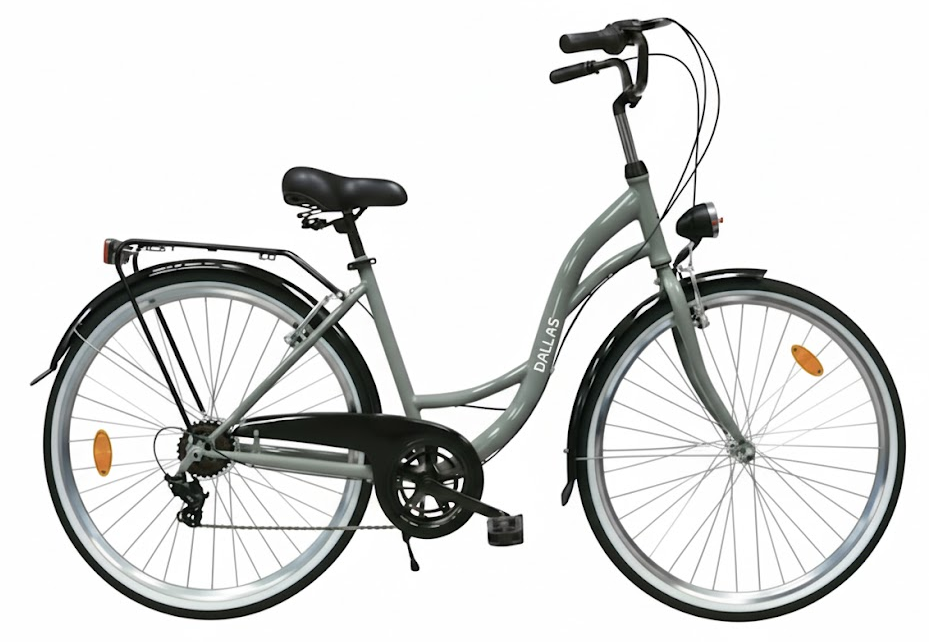 Rower Miejski Dallas City 28" 7spd siwo-czarny - DALLAS BIKE zdjęcie 1